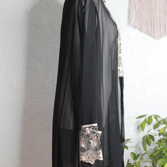 Sheer Lace Robe Duster - Picture 5 of 8